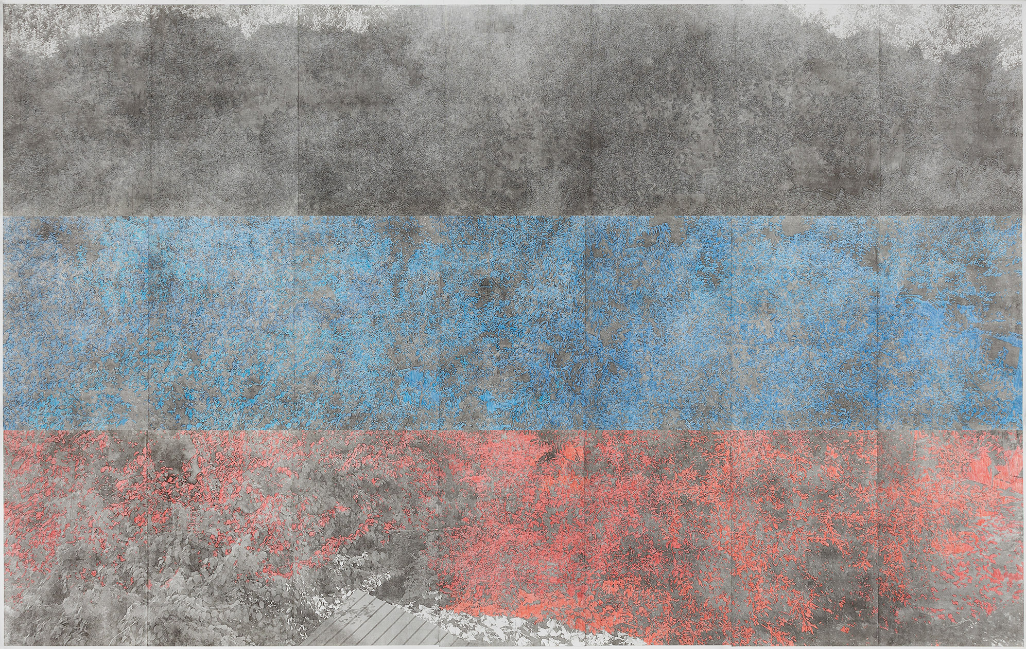 Лада Наконечна. Серія «Маркування». 2019. Переносний друк, кольоровий та графітний олівець на папері